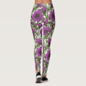 Leggings Fleurs de cosmos violet (Dos)