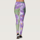 Leggings Fleurs de Crocus pourpres nature (Dos)