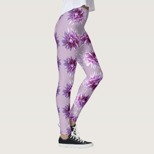 Leggings Fleurs de Crocus roses (Droite)