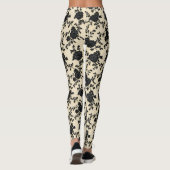 Leggings Fleurs de dentelle noire (Dos)