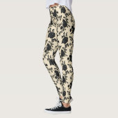 Leggings Fleurs de dentelle noire (Gauche)