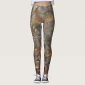 Leggings Fleurs de Filigree Légendes de Bronze Floral Gris (Devant)