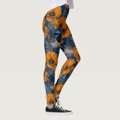 Leggings Fleurs de fleurs et fleurs de pavot orange (Droite)