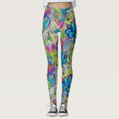 Leggings Fleurs de Graffiti (Devant)