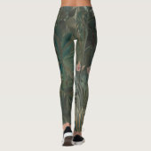Leggings Fleurs de la jungle tropicale Peinture de Rousseau (Dos)
