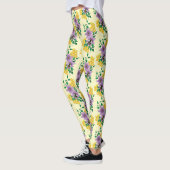 Leggings Fleurs de lavande de bourdon Jaune (Gauche)