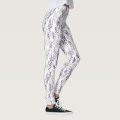 Leggings Fleurs de lavande verte violette (Droite)