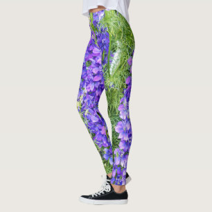 Leggings Fleurs de Lavande Violette,