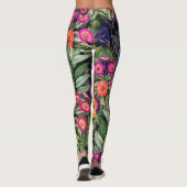 Leggings Fleurs de l'île rose Prairie (Dos)