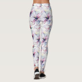 Leggings Fleurs de l'île violette (Dos)