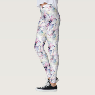 Leggings Fleurs de l'île violette