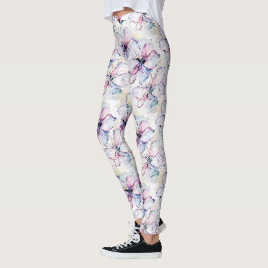 Leggings Fleurs de l'île violette (Gauche)