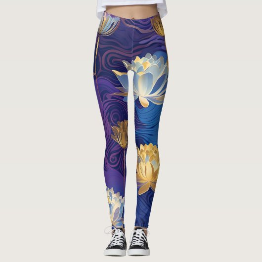 leggings fleurs de lotus (Devant)