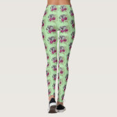 Leggings Fleurs de lotus henné éléphant (Dos)