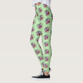 Leggings Fleurs de lotus henné éléphant (Gauche)