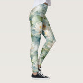 Leggings Fleurs de Lotus Verts Sérénité (Droite)