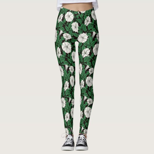 Leggings Fleurs de lune 2 (Devant)