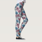 Leggings Fleurs de maïs roses et bleues, fleurs sauvages su (Droite)