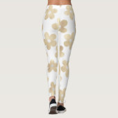 Leggings Fleurs de marguerite en or blanc rétro (Dos)