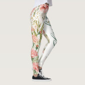 Leggings Fleurs de naissance de janvier : Œillets et perce- (Droite)