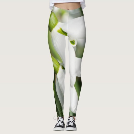 Leggings Fleurs de neige (Devant)