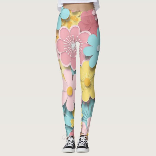 Leggings Fleurs de papier (Devant)