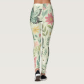 Leggings Fleurs de papillons : Papillons Pastel Spring (Dos)