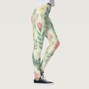 Leggings Fleurs de papillons : Papillons Pastel Spring