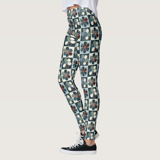 Leggings Fleurs de Patchwork Pays (Gauche)