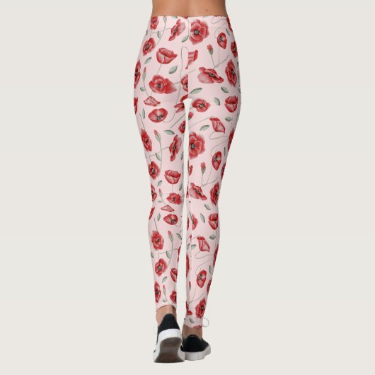 Leggings Fleurs de pavot (Dos)