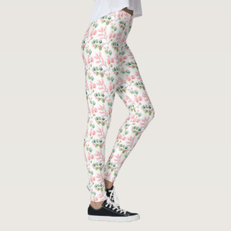 Leggings Fleurs de pêche