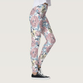 Leggings Fleurs de pivoines et oiseaux (Droite)