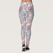 Leggings Fleurs de pivoines et oiseaux (Dos)
