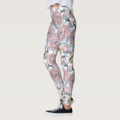 Leggings Fleurs de pivoines et oiseaux (Gauche)