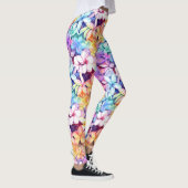 Leggings Fleurs de plumeria aquarelliste des légendes d'Haw (Droite)