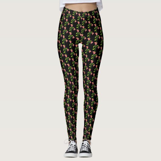 Leggings fleurs de point (Devant)