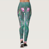 Leggings Fleurs de prairie rose pâle Stylisées (Dos)