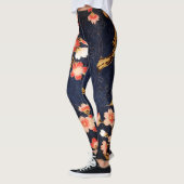 LEGGINGS FLEURS DE PRINTEMPS BLANC ROUGE ROSE PROFONDES FLO (Gauche)