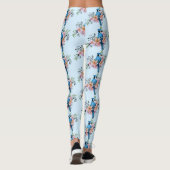 Leggings Fleurs de printemps bleu Jay (Dos)