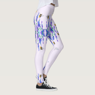 Leggings Fleurs de printemps et jambières d'abeilles