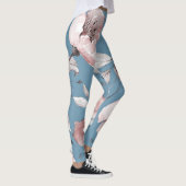 Leggings Fleurs de printemps, feuille, design transparent (Droite)