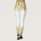 Leggings Fleurs de printemps jaunes (Dos)