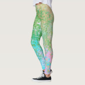 Leggings Fleurs de printemps Neon Pastel Encre d'alcool Abs (Gauche)