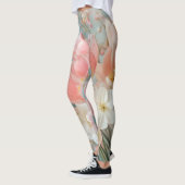 Leggings Fleurs de printemps pastel doux Design Flore délic (Gauche)