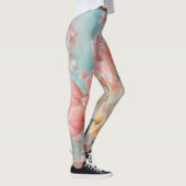Leggings Fleurs de printemps pastel doux Design Flore délic (Droite)