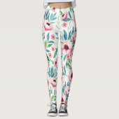 Leggings Fleurs de printemps roses (Devant)