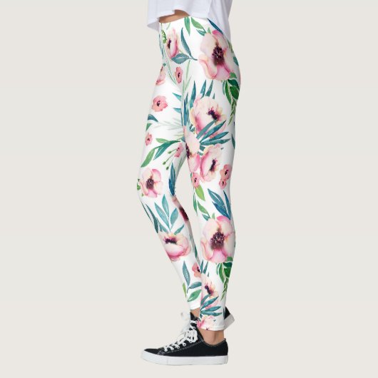 Leggings Fleurs de printemps roses (Gauche)