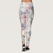 Leggings Fleurs de rose élégantes (Dos)