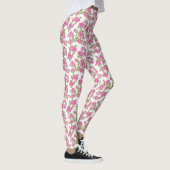 Leggings Fleurs de rose rose (Droite)
