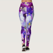 Leggings Fleurs de sansy violet violet et bleu (Dos)